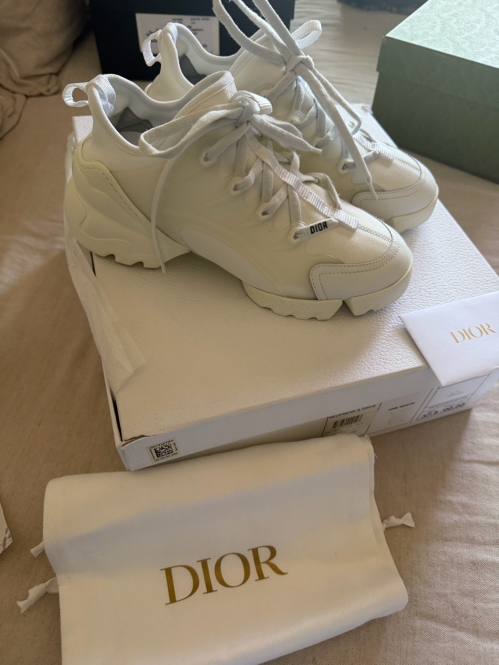 Dior D-Connect White  Sneakers Women’s sz 37.5